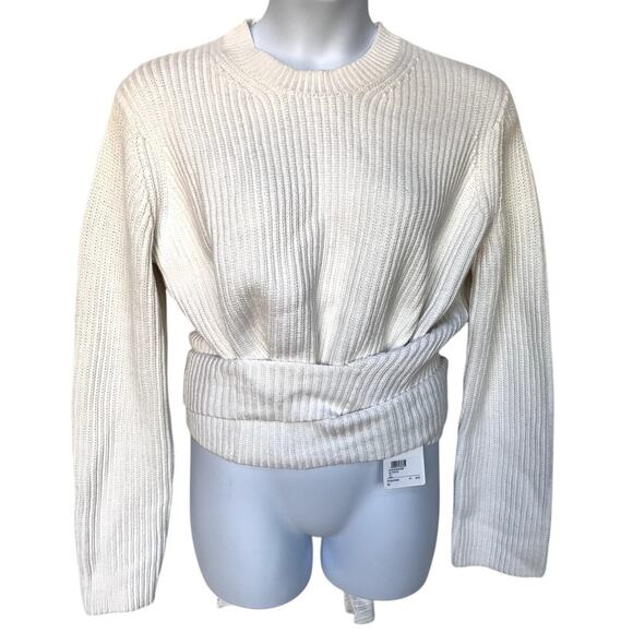 Proenza Schouler Chunky Cotton Cashmere Ballet Wrap Sweater size XL NWT - Picture 7 of 14